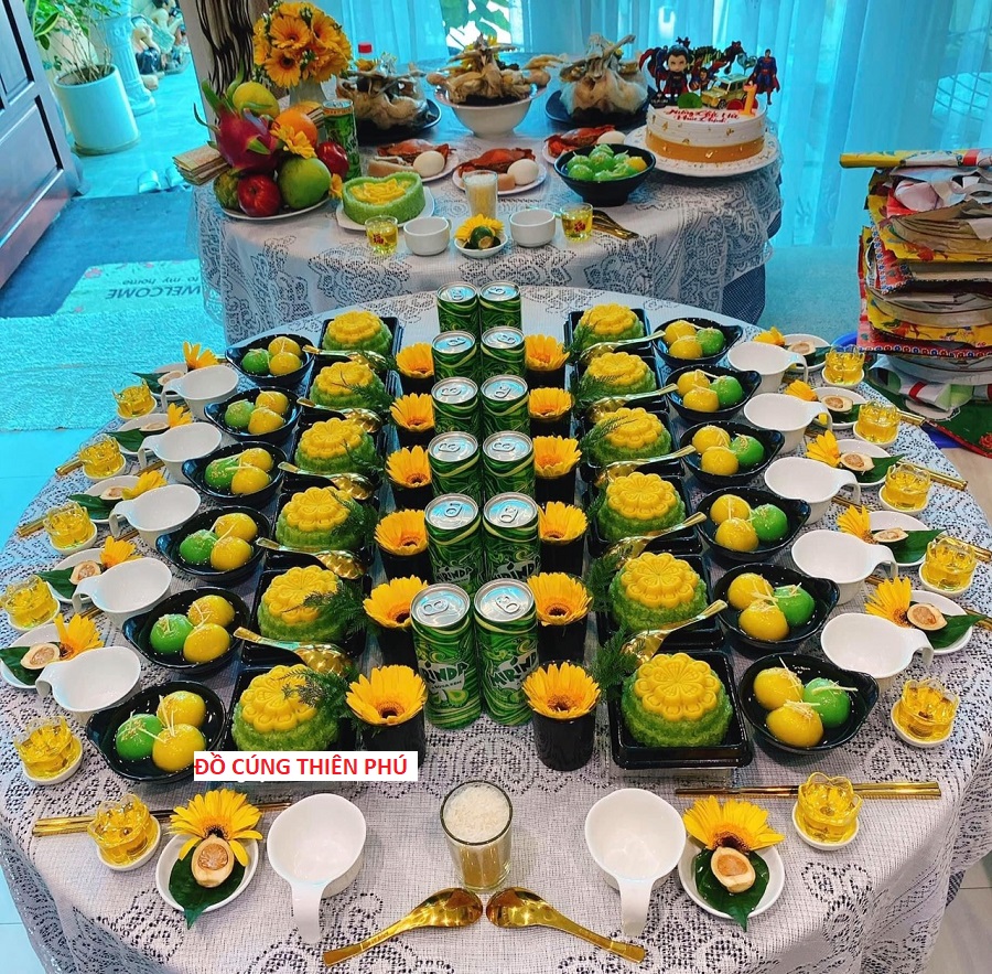 mâm cúng thôi nôi cho bé trai